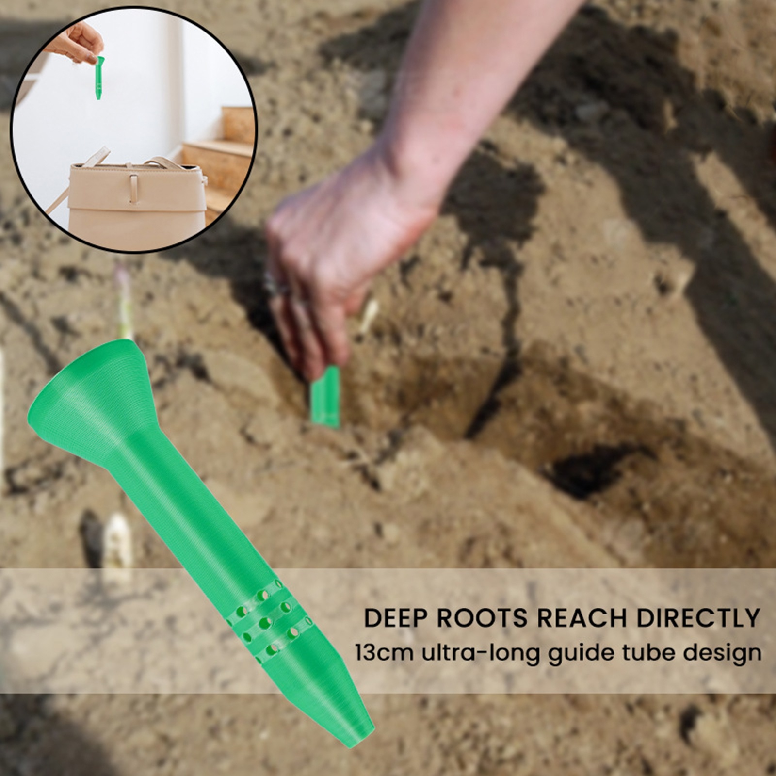 Root Watering Spike - Corong Plastik Irigasi Kebun 13cm Desain