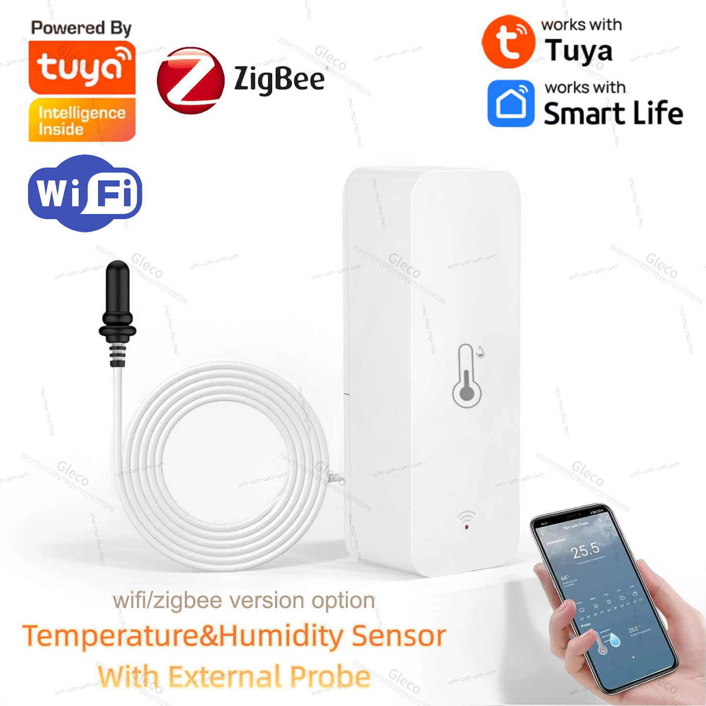 Aquaponics Fish Tank - Sensor Suhu dan Kelembapan Tuya Wifi