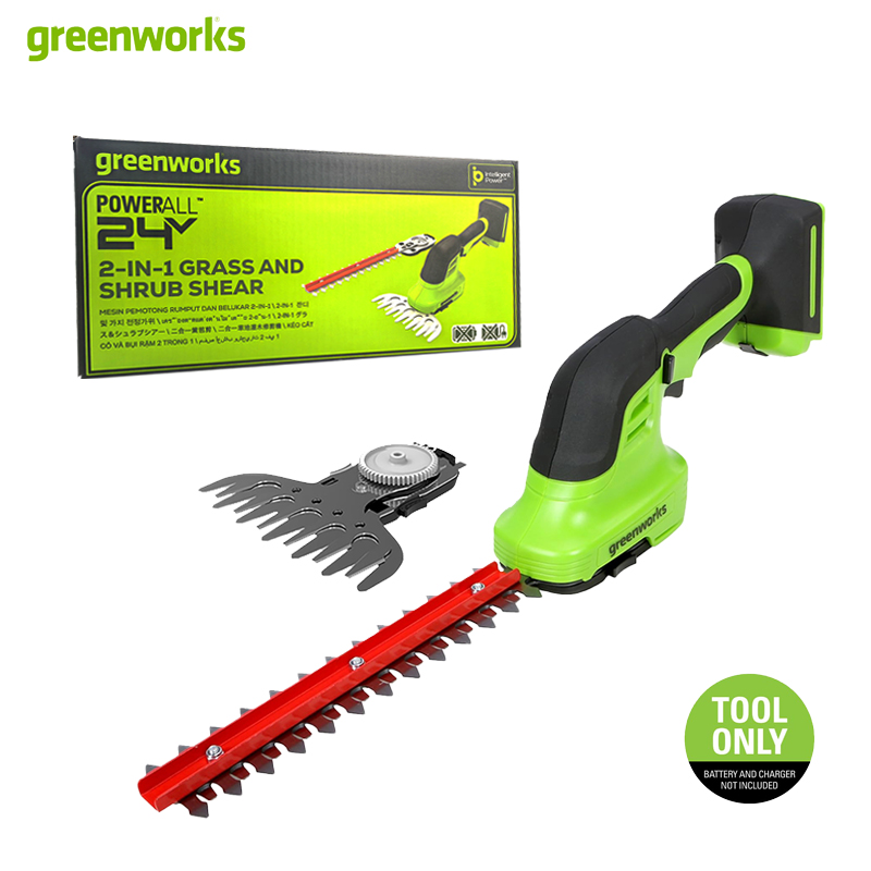 Gardening Tools Edger - Greenworks 24V 2-in-1 Gunting Rumput &