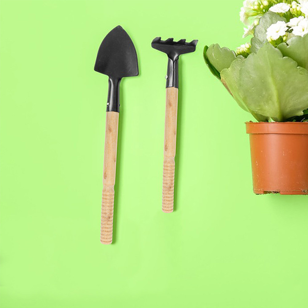 Gardening Tools Shovel - 5Pcs Set Gagang Alat Kebun Kayu,