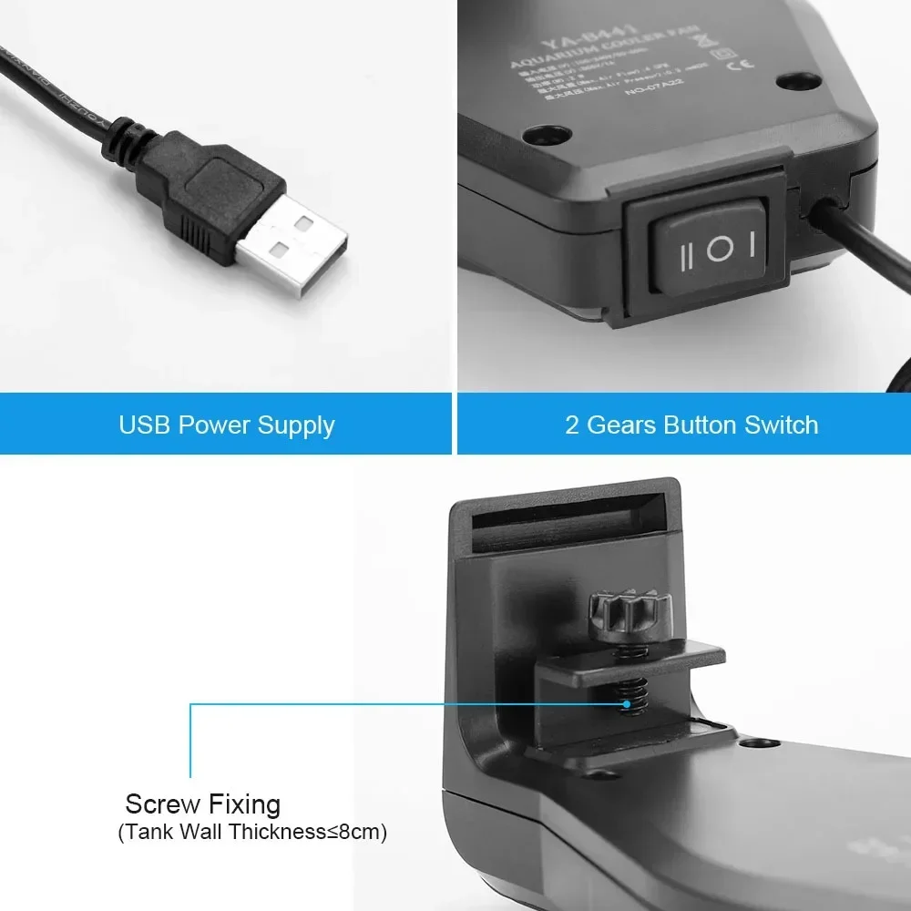 Kipas Pendingin Akuarium USB d - Aquaponics Fish Tank ulasan dan harga